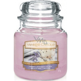 Yankee Candle Honey Lavender Gelato - Lavender ice cream with honey scented candle Classic medium glass 411 g