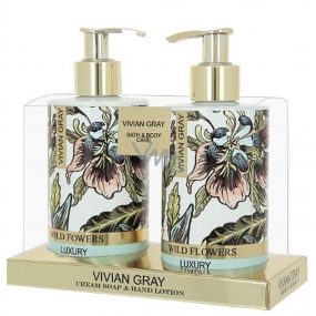 Vivian Gray Wild Flowers luxury liquid soap 250 ml + hand lotion 250 ml, cosmetic set