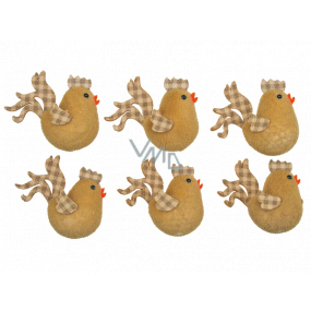 Brown chickens with bucket wings 5.5 cm 6 pieces