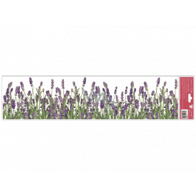 Window foil without glue lavender stripes 64 x 15 cm