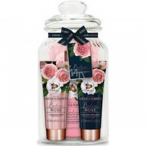 Baylis & Harding Fresh rose cleansing gel 300 ml + bath cream 100 ml + body lotion 100 ml + washcloth + jar, cosmetic set