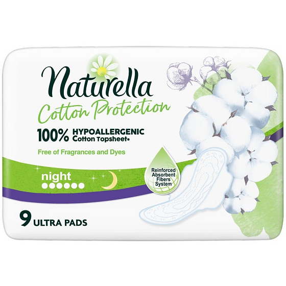 Naturella Cotton Protection Ultra Night sanitary pads with wings 9 pieces