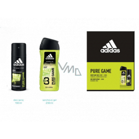 Adidas Pure Game Deodorant Spray for Men 150 ml + 3 in 1 shower gel for body, face and hair 250 ml, cosmetic set