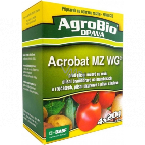 AgroBio Acrobat MZ WG fungicide against grape, potato, tomato, cucumber and onion mold 4 x 20 g
