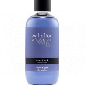 Millefiori Milano Natural Violet & Musk - Violet and Musk Diffuser refill for incense stalks 250 ml