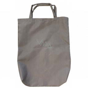Brown striped shopping bag with a tube 42.5 x 33 x 6 cm 9940