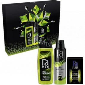 Fa Men Energy Boost shower gel 250 ml + antiperspirant spray 150 ml + aftershave 100 ml, cosmetic set for men