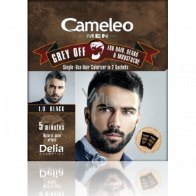 Delia Cosmetics Cameleo Men Grey Off color for hair, beard and mustache 1.0 Black 2 x 15 ml