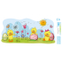 Arch Easter Sticker, Window Film without Adhesive Ducklings in Flowers 35 x 16 cm