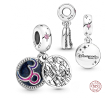 Sterling silver 925 Disney Paris, 2in1 travel bracelet pendant