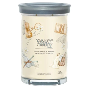 Yankee Candle Soft Wool & Amber - Soft wool and amber scented candle Signature large glass 2 wicks 567 g