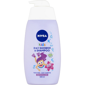Nivea Kids Girl 2in1 shower gel and shampoo, 500 ml