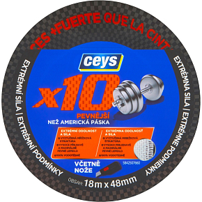 Ceys Professional Tape x10, 18 m × 48 mm