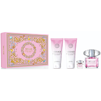 Versace Bright Crystal Eau de Toilette 90 ml + body lotion 100 ml + shower gel 100 ml + Eau de Toilette 5 ml miniature, gift set for women