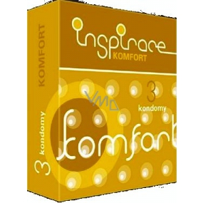 Inspiration Comfort anatomical condom with notches and rings 3 pieces