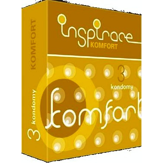 Inspiration Comfort anatomical condom with notches and rings 3 pieces
