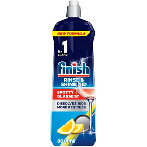 Finish Shine & Dry Lemon, dishwasher rinse aid, 800 ml