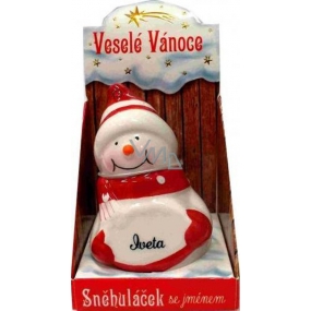 Nekupto Snowman named Iveta Christmas decoration size 8 cm