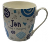 Nekupto Twister mug named Jan blue 0.4 liters