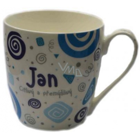 Nekupto Twister mug named Jan blue 0.4 liters