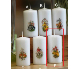 Lima Spring motif Chickens candle white cylinder 50 x 100 mm 1 piece