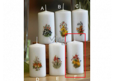 Lima Spring motif Chickens candle white cylinder 50 x 100 mm 1 piece