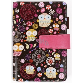 Albi Diary weekly leatherette manager Pugged owls B6 12.5 cm × 18.5 cm × 2.5 cm