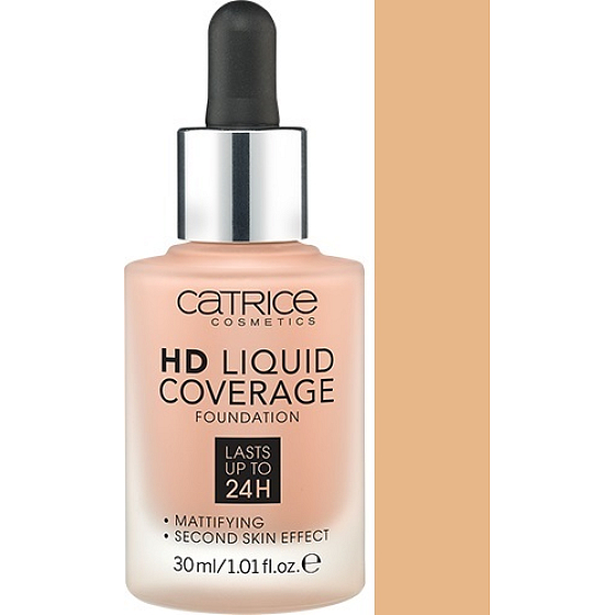 Catrice HD Liquid Coverage Foundation Makeup 040 Warm Beige 30 ml