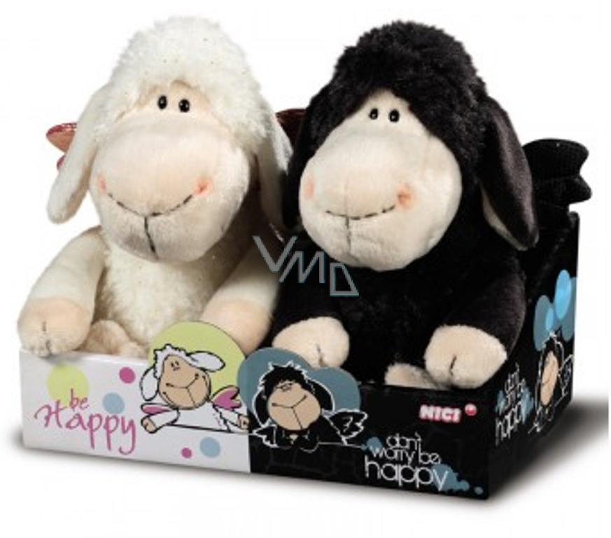 Nici Sheep Jolly Soft toy plush plush white / black 20 cm VMD