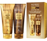 Alterna Bamboo Smooth Anti-Frizz AM/PM Starter Kit set pro uhlazení nepoddajných vlasů 2 x 150 ml, dárková sada