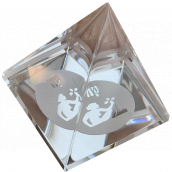Glass Pyramid clear, Virgo zodiac sign