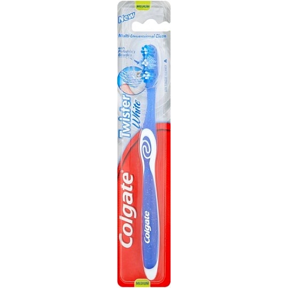 Colgate Twister White Medium Medium Toothbrush 1 piece