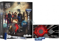 Gillette Mach3 Turbo Justice League holicí strojek pro muže 1 kus + náhradní hlavice 2 kusy + VR Headset, kosmetická sada