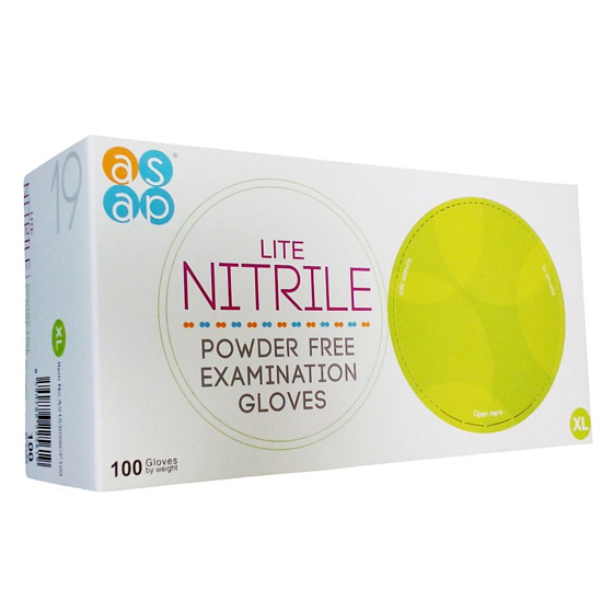 Asap Gloves Synthetic nitrile latex disposable powder-free examination size XL box 100 pieces