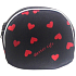 Etue Black - red hearts 8 x 6.5 x 2 cm 70050
