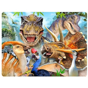 Prime3D postcard - Dino Selfie 16 x 12 cm