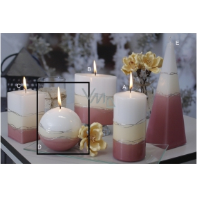 Lima Verona candle old pink ball 100 mm 1 piece