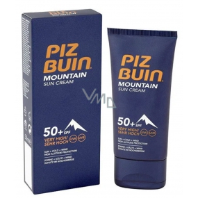 Piz Buin Mountain Suncream SPF50 + moisturizing cream protects skin from sun, cold and dry wind 50 ml