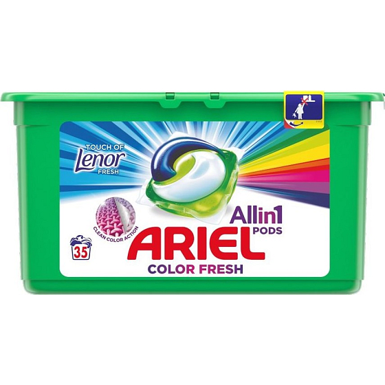 Ariel Fresh Touch of LenorColor 3 in 1 gel capsules for washing clothes 35 pieces 945 g