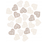Wooden hearts 2 cm, 24 pieces