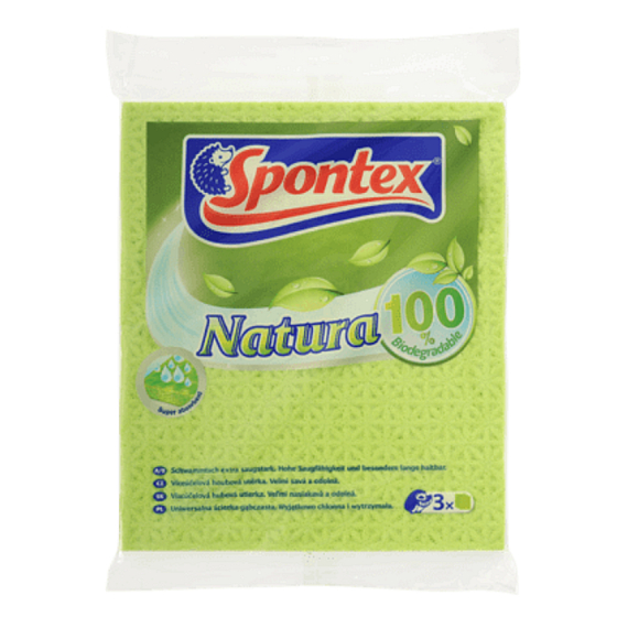 Spontex Natura Multi-Purpose Sponge Cloth 3 Pieces