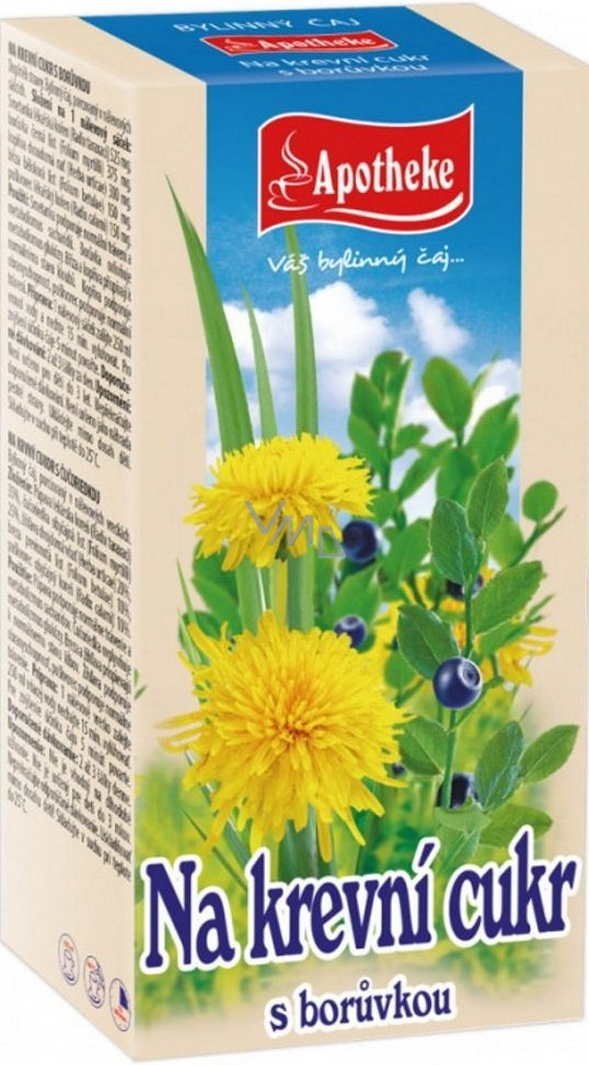 Apotheke For blood sugar with blueberry Diabetic tea contributes to normal blood glucose 20 x 1.