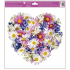 Window film without adhesive Heart of Flowers Meadow Flowers 30 x 33.5 cm