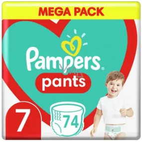 Pampers Pants size 7, 17+ kg diaper panties 74 pieces