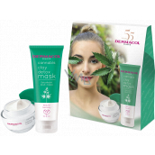 Dermacol Cannabis detoxifying clay mask 100 ml + face cream 50 ml, cosmetic set