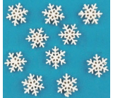 White acrylic flakes with glitter 2 cm 10 pieces in a box