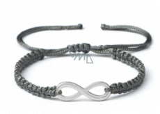 Infinity - infinity, lucky bracelet, handmade emblem, silver color adjustable