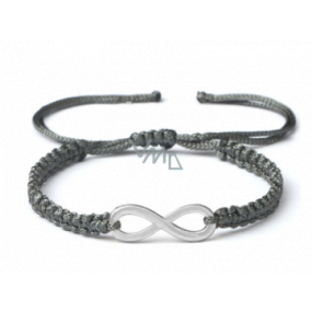 Infinity - infinity, lucky bracelet, handmade emblem, silver color adjustable
