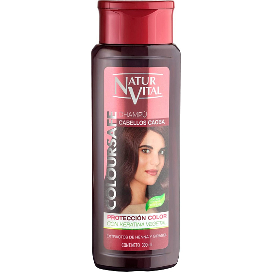 Natur Vital Coloursafe shampoo for naturally mahogany and coloured hair 300 ml
