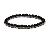 Tourmaline / Skoryl bracelet elastic natural stone, ball 6 mm / 16 - 17 cm, guardian of good mood